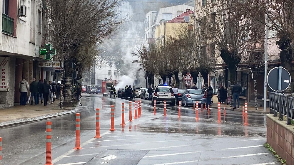 Pozar na vozilo vo centar